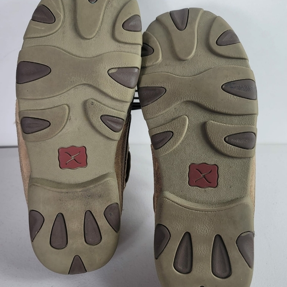 Twisted X Shoes Size 8M Driving Mocs Brown Leather Men's Slip on - Picture 8 of 9